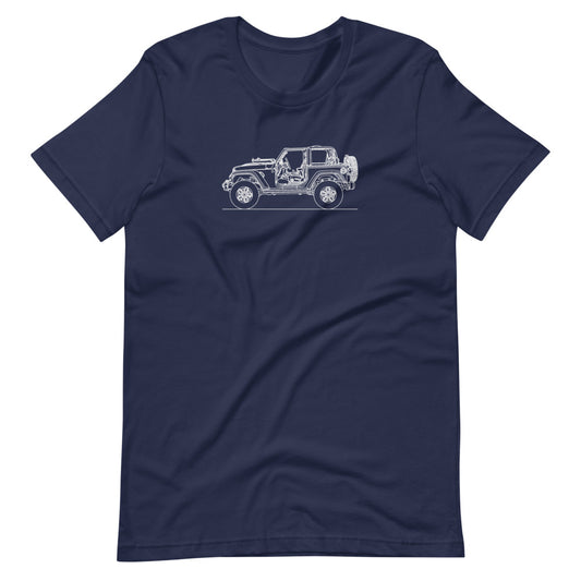 Jeep Wrangler Rubicon JL silhouette t-shirt design