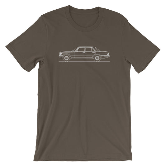 Mercedes-Benz 450 SEL W116 silhouette T-shirt design