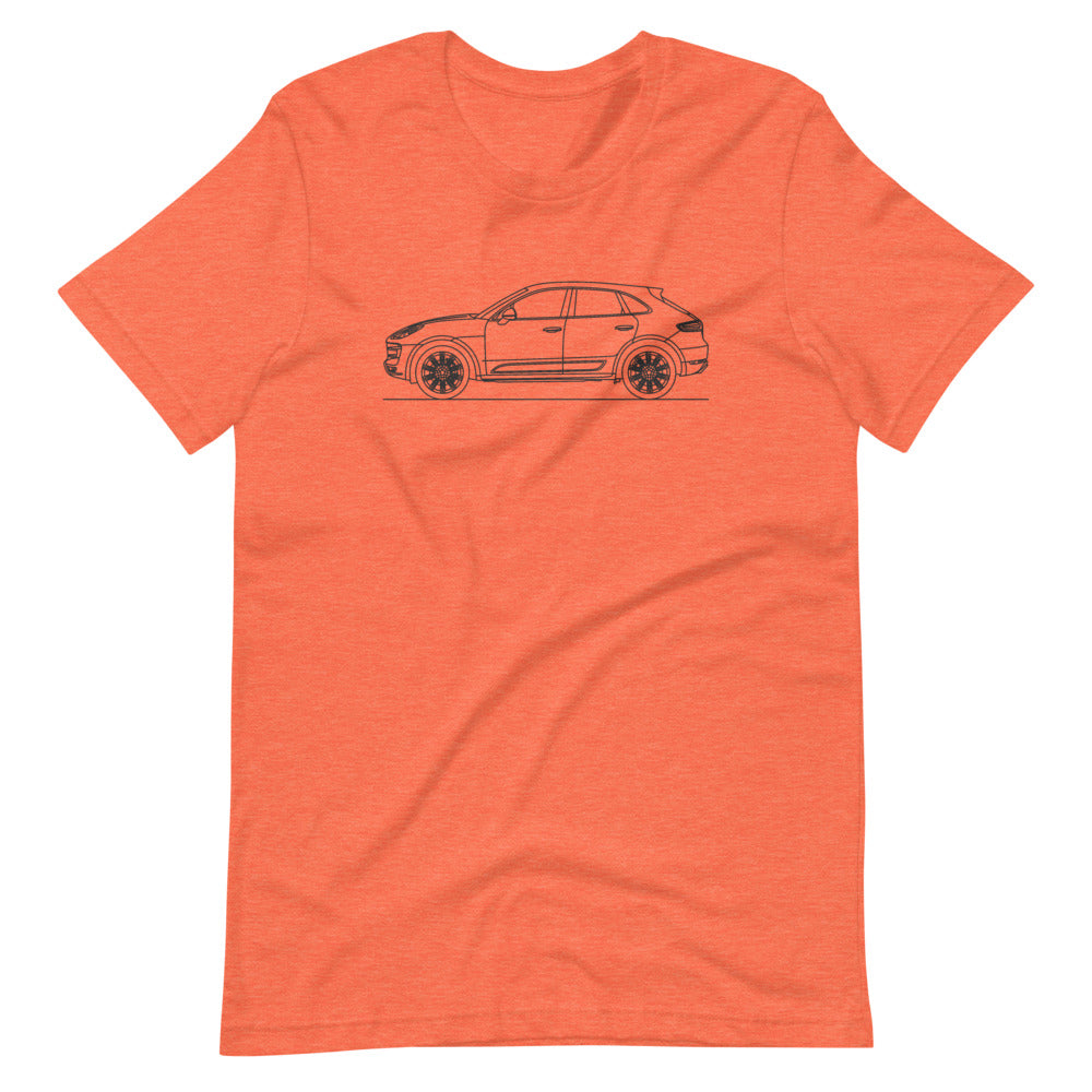 Porsche Macan Turbo 95B T-shirt Heather Orange - Artlines Design
