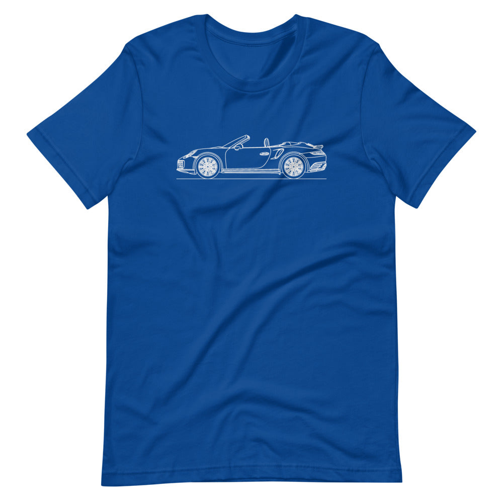 Porsche 911 991.2 Turbo Cabriolet T-shirt True Royal