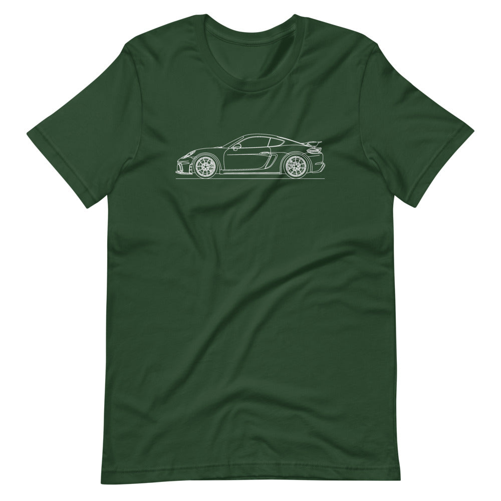 Porsche Cayman GT4 981 T-shirt Forest - Artlines Design