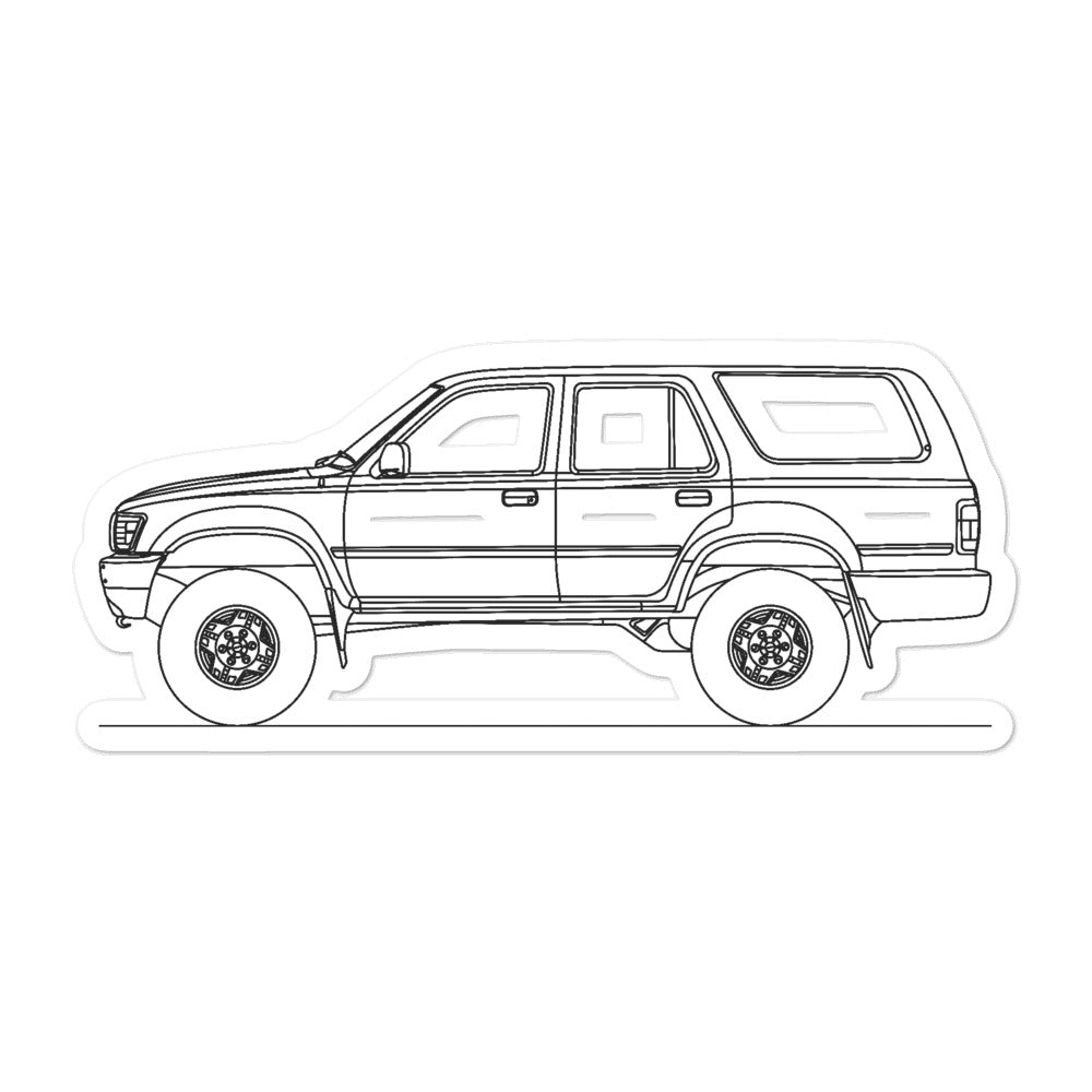Toyota 4Runner Outline sticker on a laptop