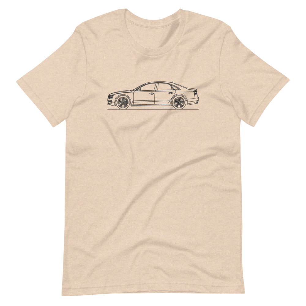 Audi D4 S8 t-shirt in black cotton fabric