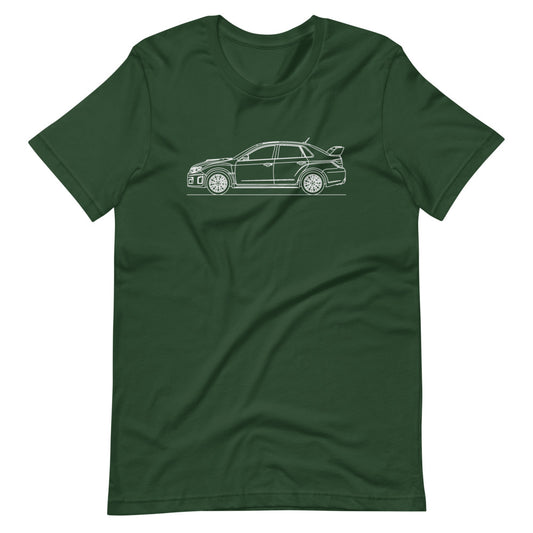 Subaru WRX STI Sedan Outline T-shirt design