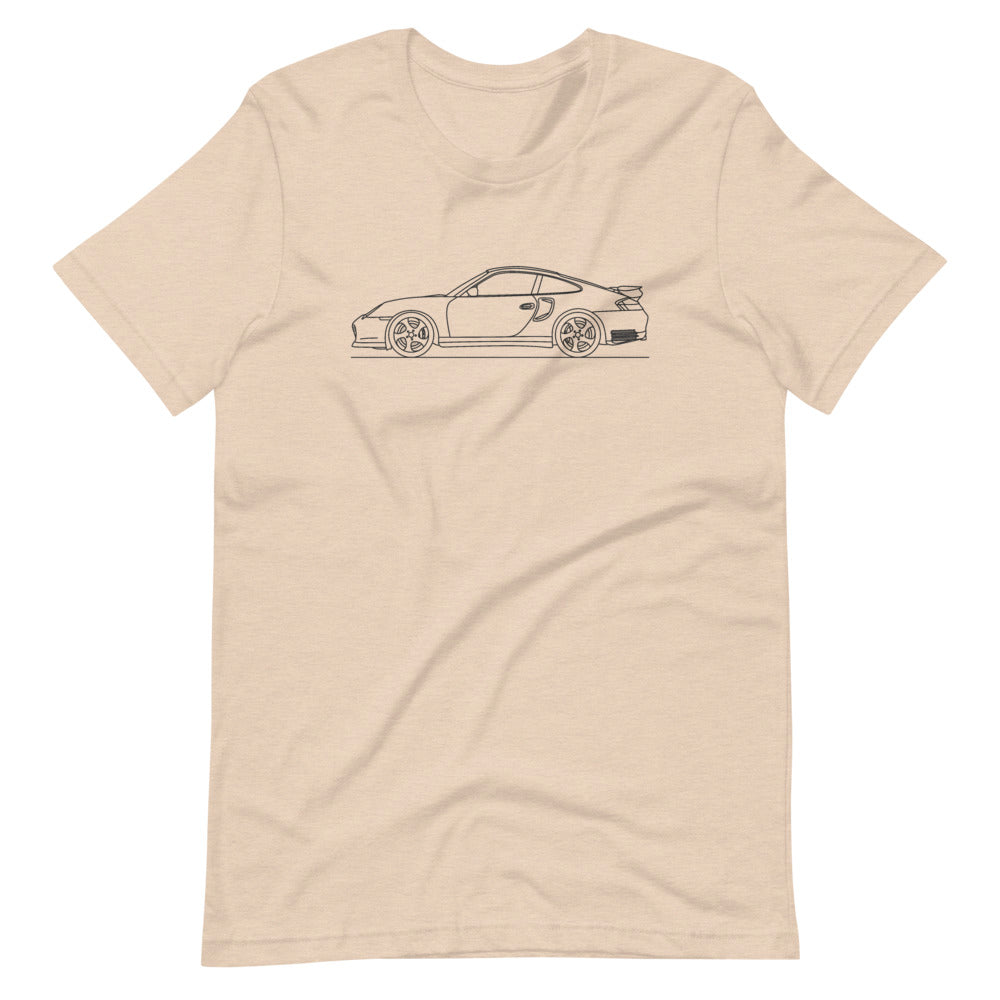 Porsche 911 996 Turbo T-shirt Heather Dust - Artlines Design