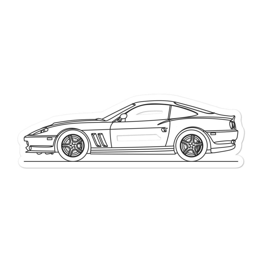 Ferrari 550 Maranello Outline sticker on display