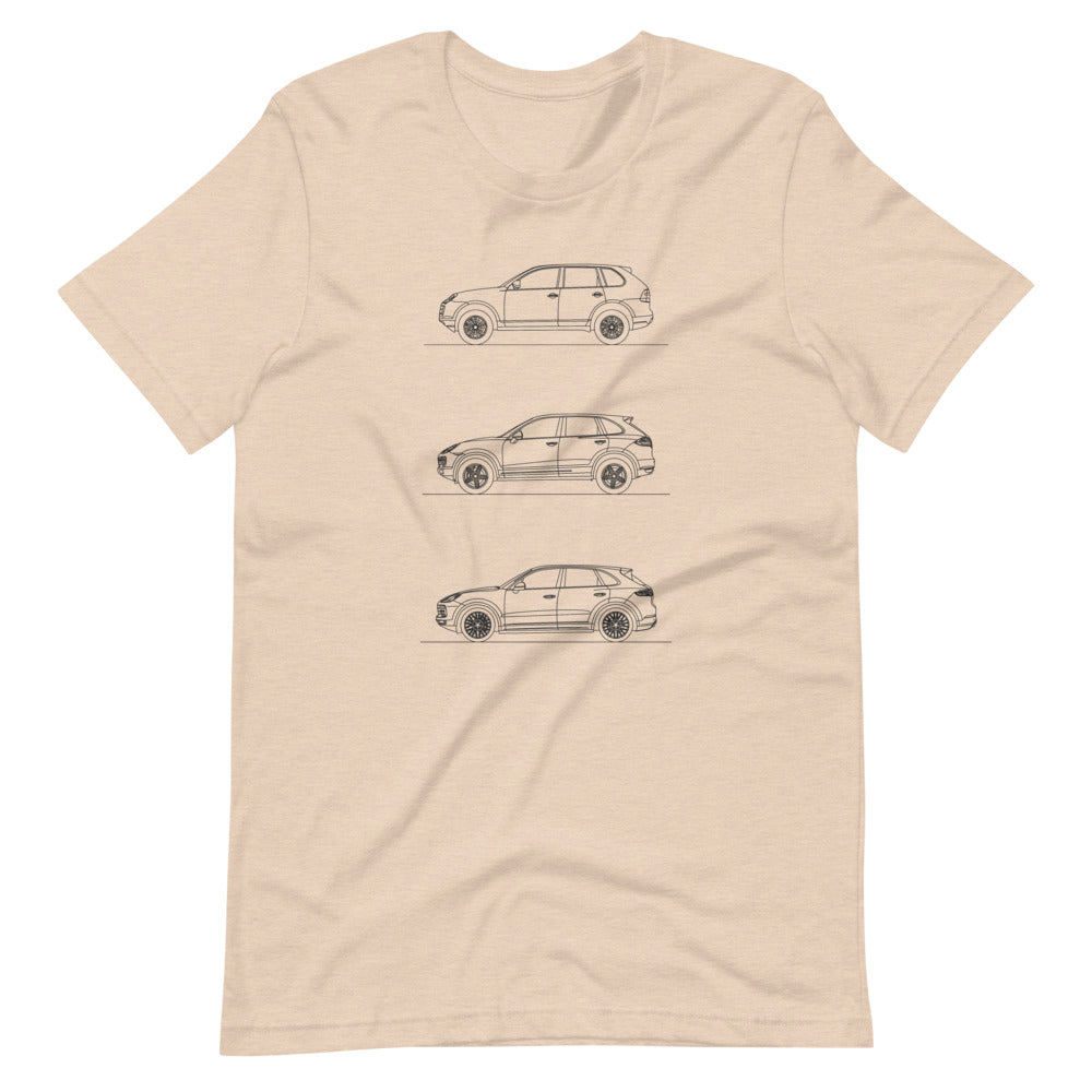Porsche Cayenne Evolution T-shirt Heather Dust - Artlines Design
