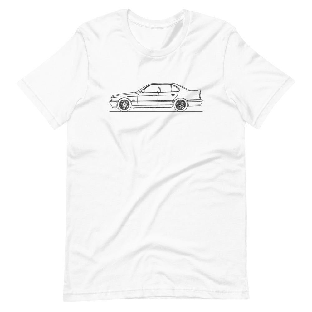 BMW E34 M5 T-shirt White - Artlines Design