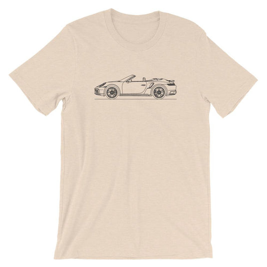 Porsche 911 992 Turbo S Cabriolet silhouette t-shirt