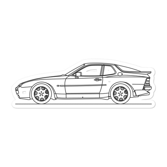 Porsche 944 Turbo S Outline sticker design displayed