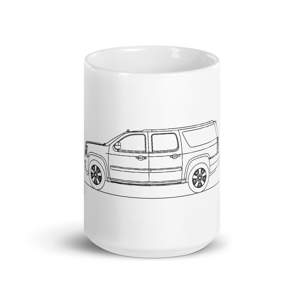 Chevrolet Suburban GMT900 mug on display