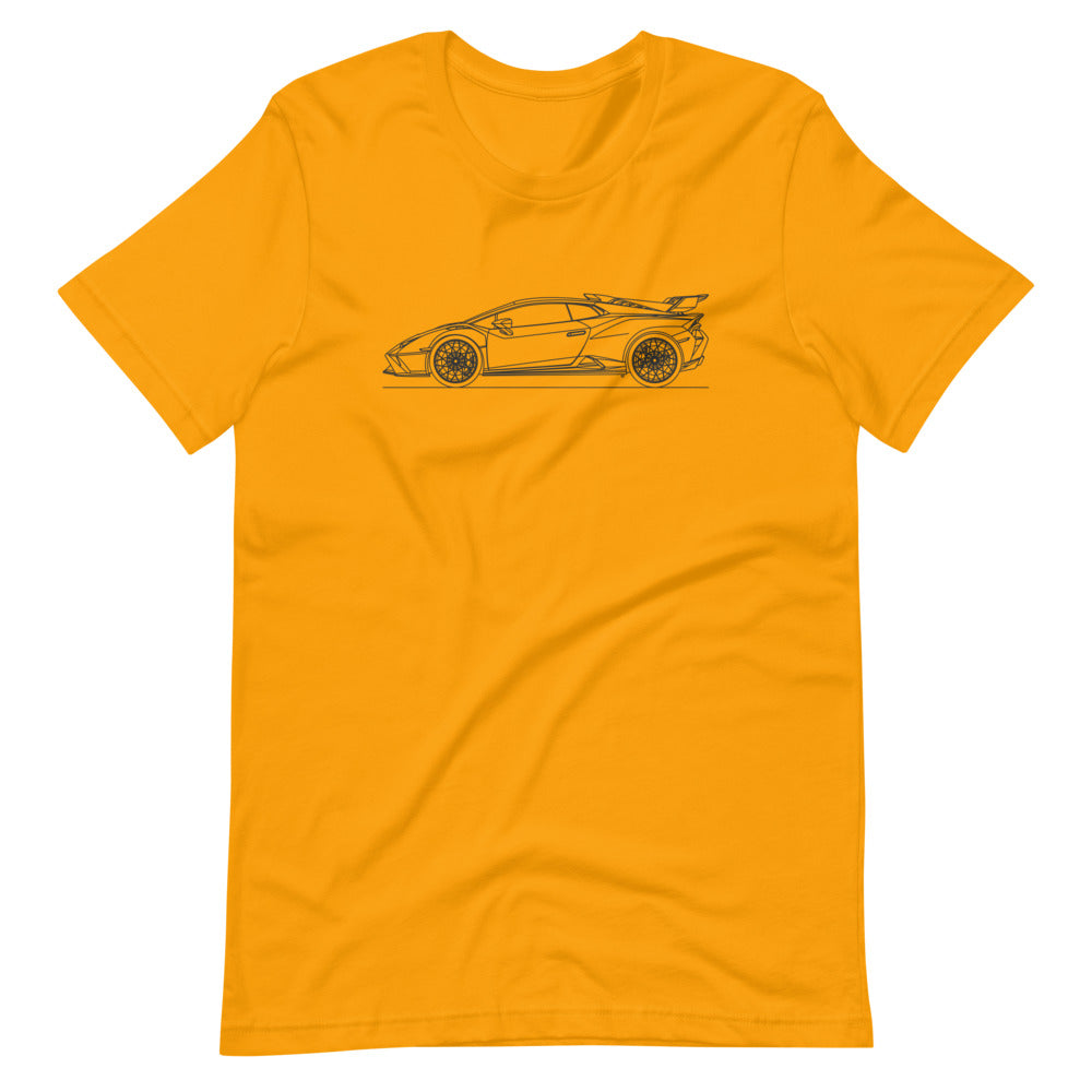 Lamborghini Huracan STO t-shirt displayed on model