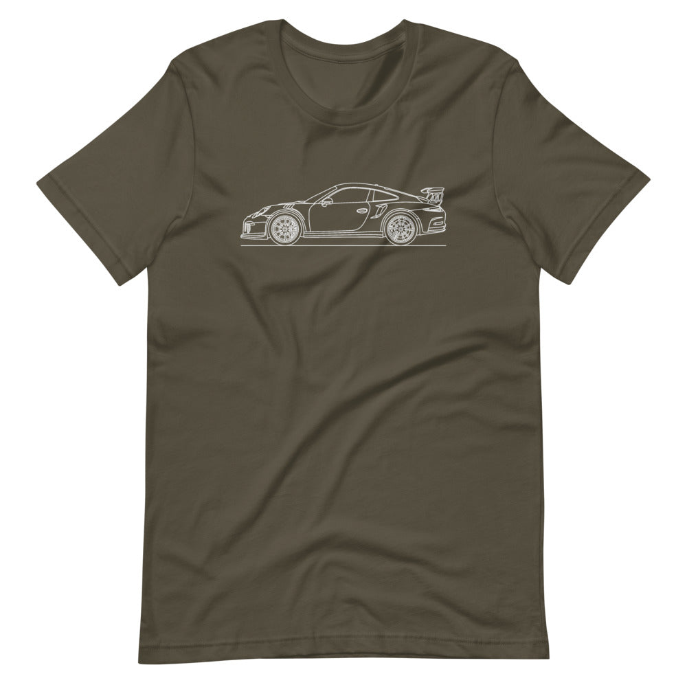 Porsche 911 GT3 RS t-shirt flat lay