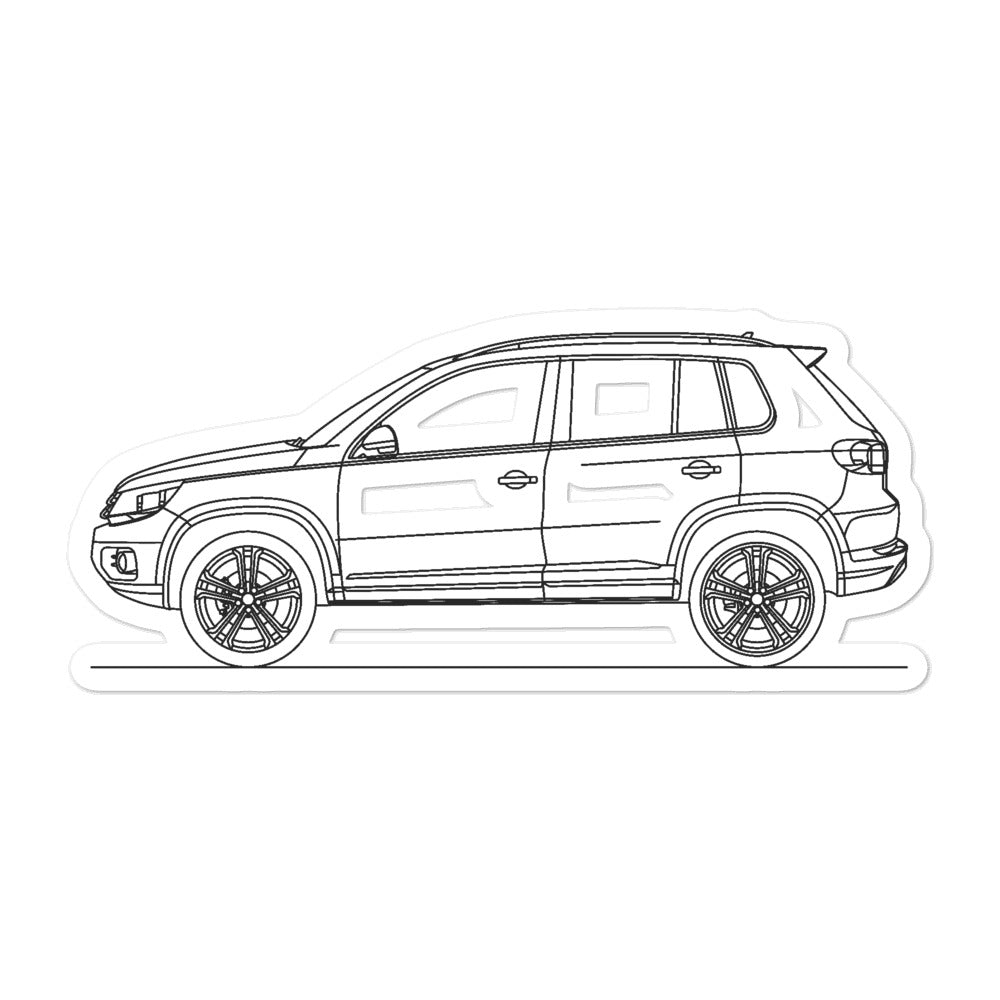 Volkswagen Tiguan R-Line silhouette car decal design