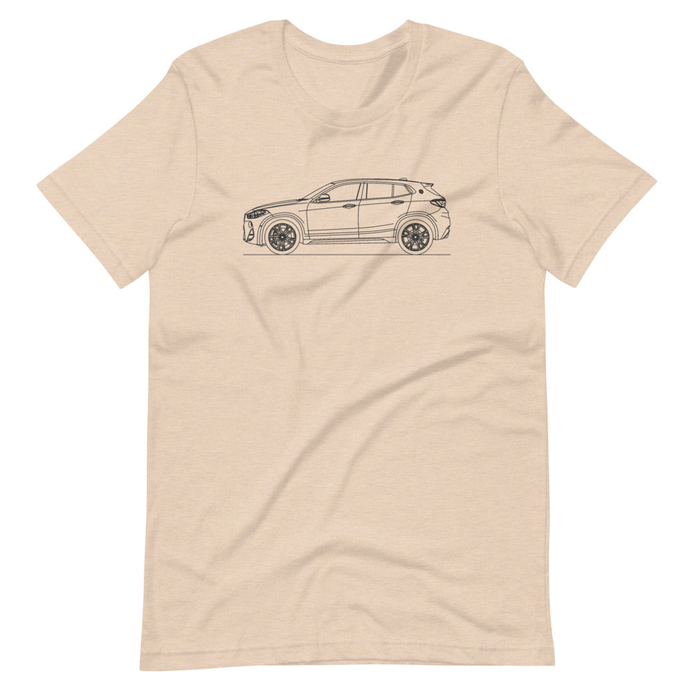 BMW F39 X2 T-shirt Heather Dust - Artlines Design