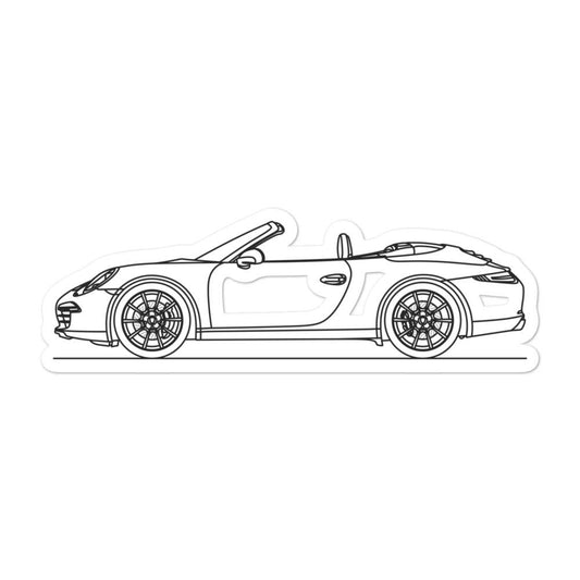 Porsche 911 991.1 Cabriolet Sticker - Artlines Design