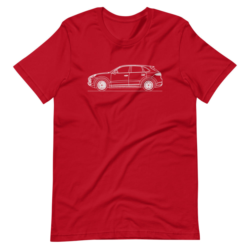 Porsche Cayenne S E3 T-shirt Red - Artlins Design