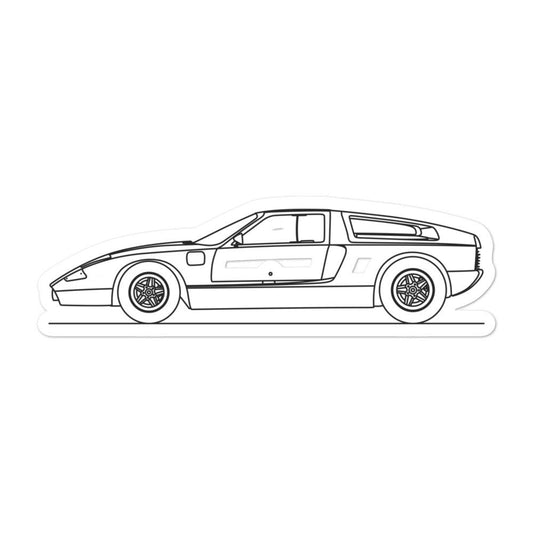 Mercedes-Benz C111 Silhouette sticker on display