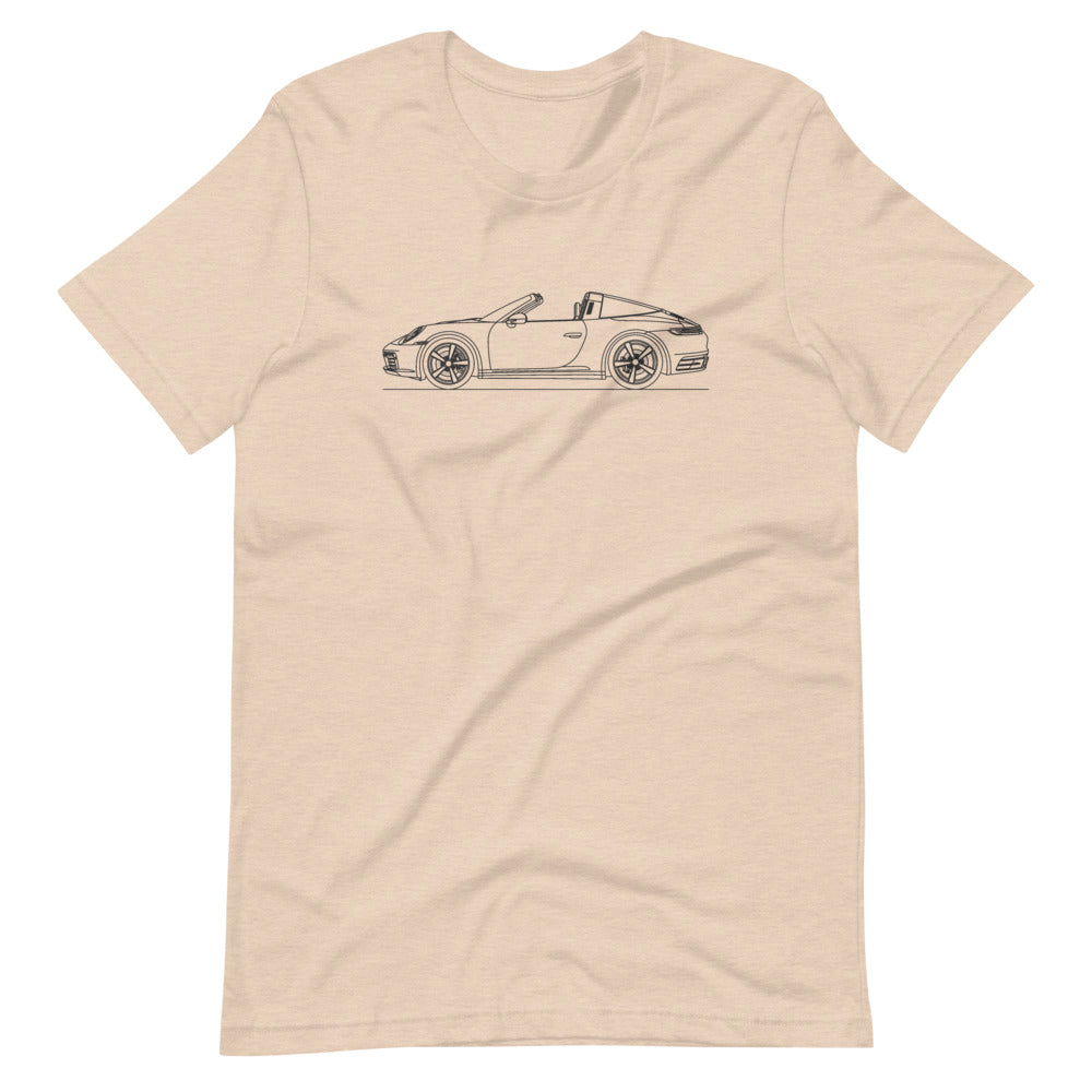 Porsche 911 992 Targa 4 T-shirt Heather Dust