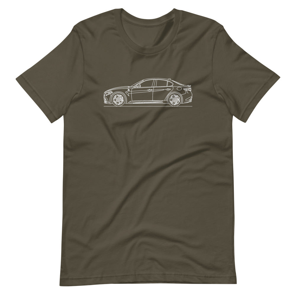 Alfa Romeo Giulia Quadrifoglio Army T-shirt - Artlines Design