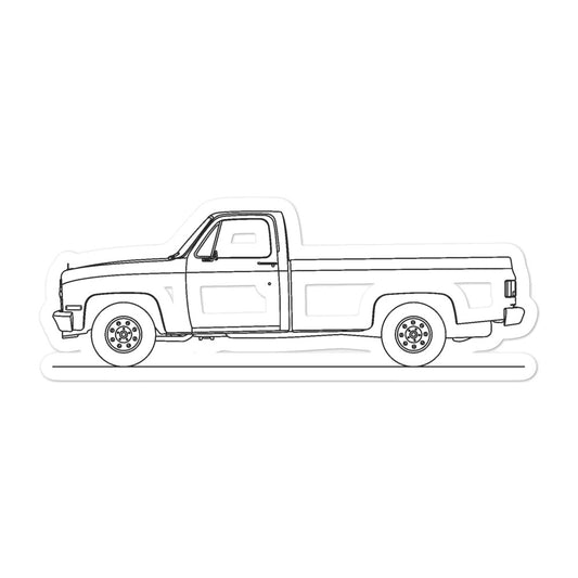 Chevrolet C/K 3rd Gen Outline sticker displayed on vehicle