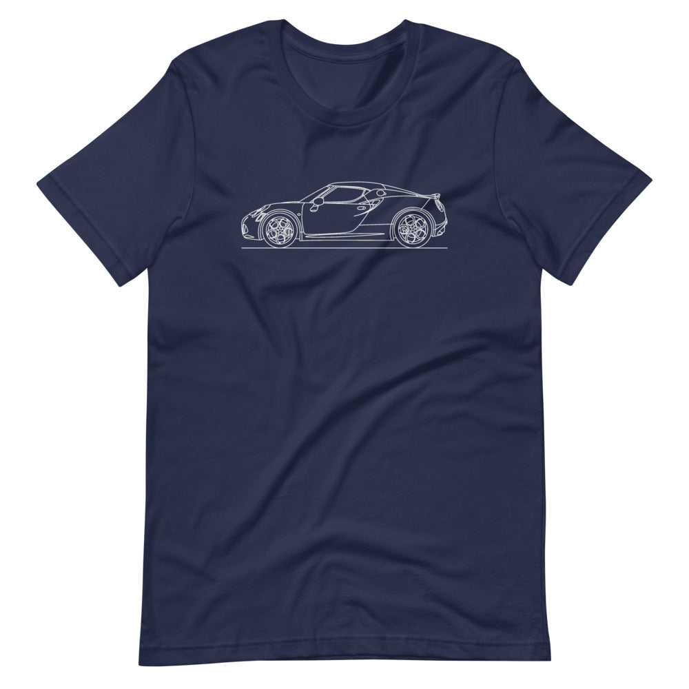 Alfa Romeo 4C Navy T-shirt - Artlines Design