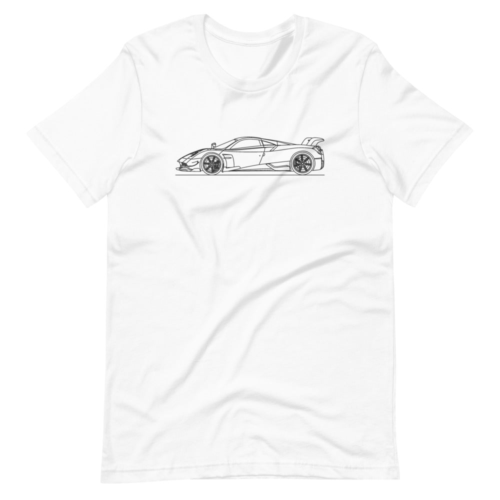 Pagani Huayra BC t-shirt displayed on a mannequin
