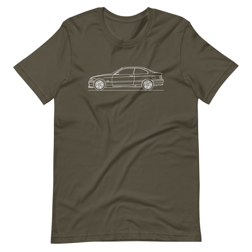 BMW E36 M3 T-shirt Army - Artlines Design