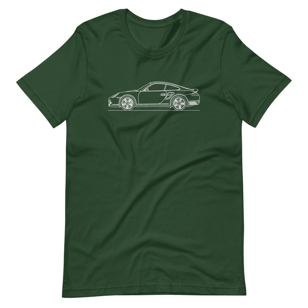 Porsche 911 997 Turbo T-shirt Forest - Artlines Design