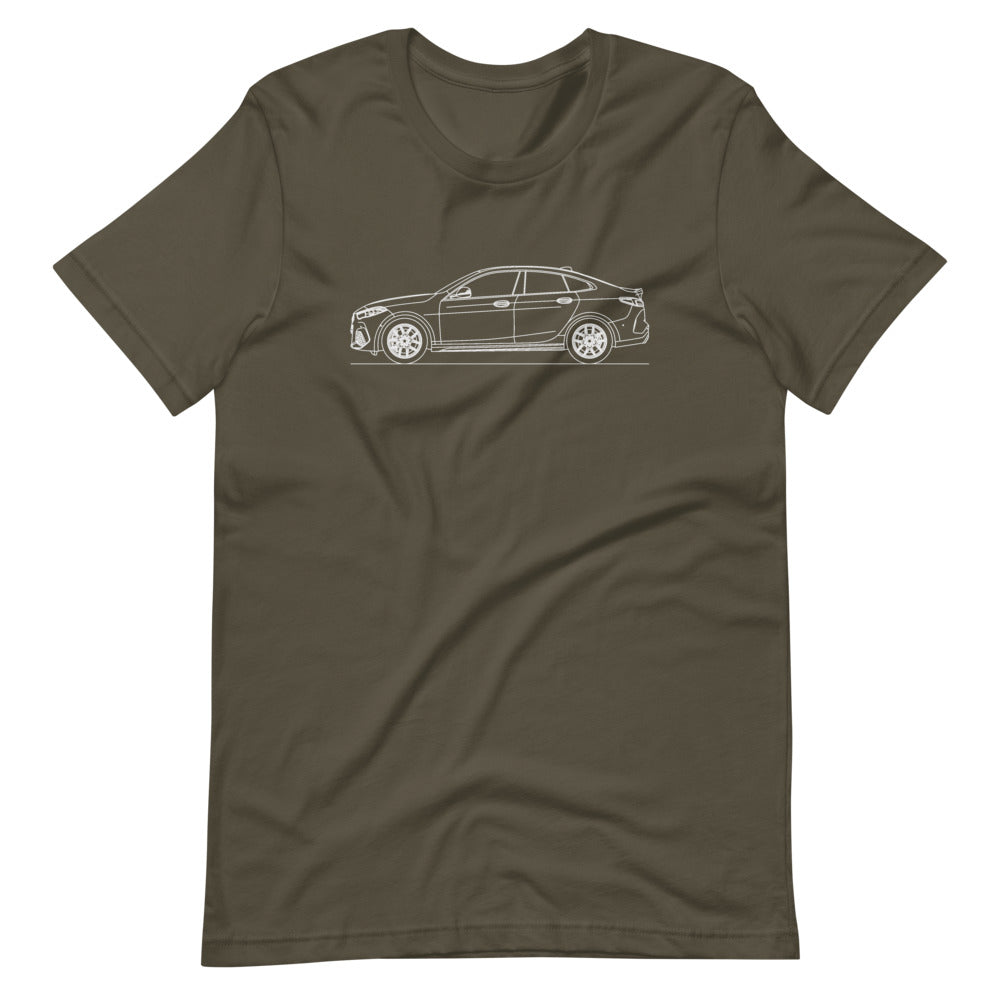 BMW F44 M235i Gran Coupé T-shirt Army - Artlines Design