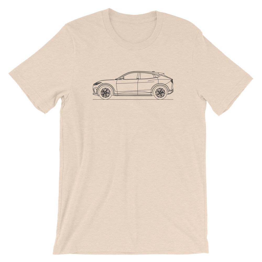 Ford Mustang Mach-E t-shirt design displayed