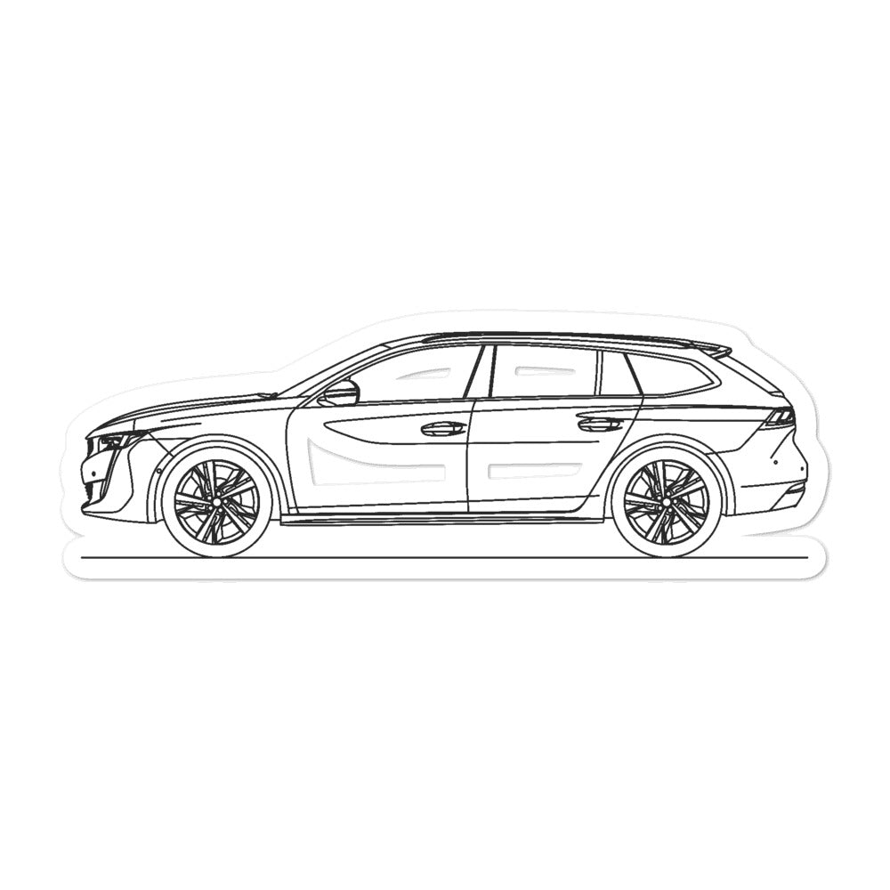Peugeot 508 SW 2nd Gen Outline sticker design