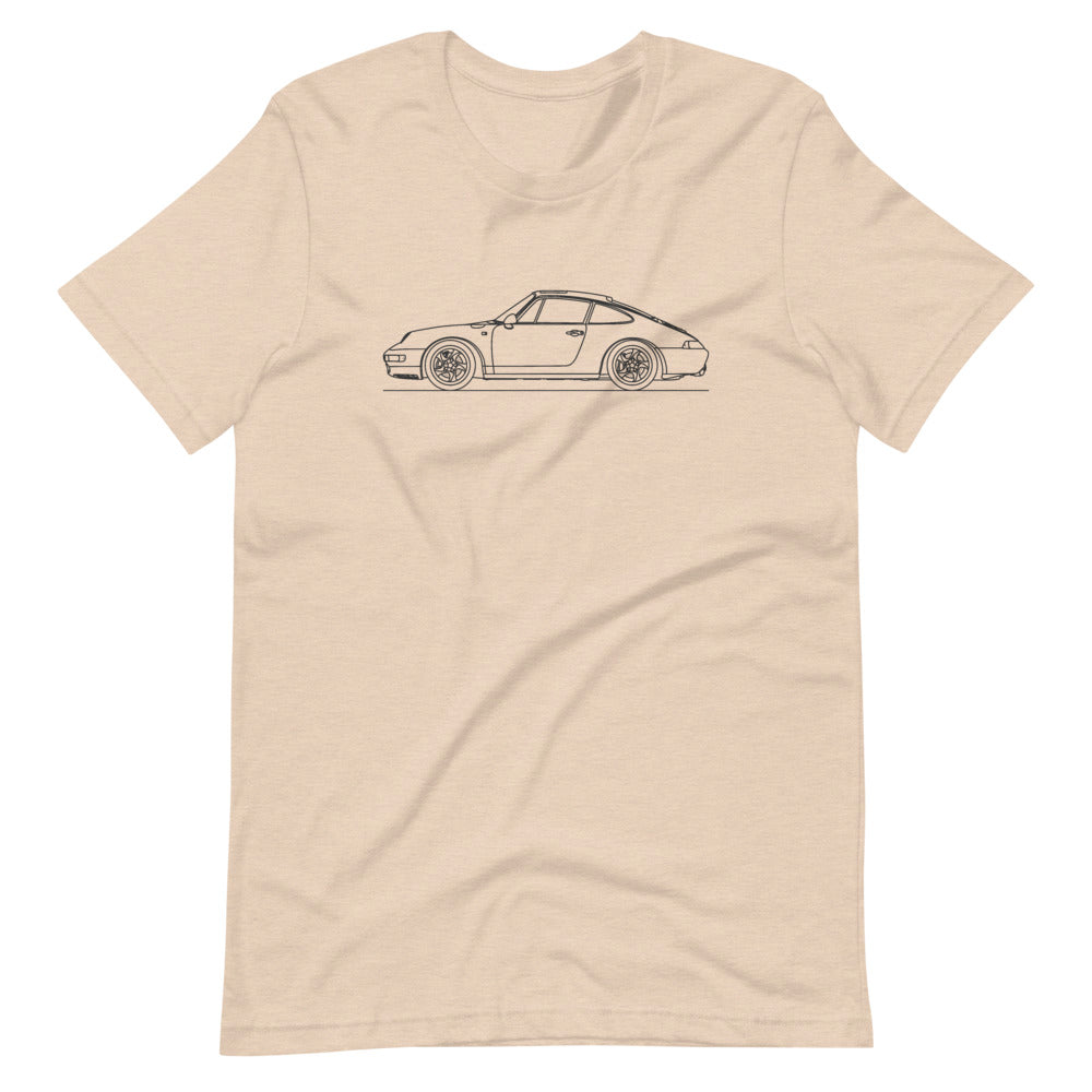 Porsche 911 993 T-shirt Heather Dust - Artlines Design