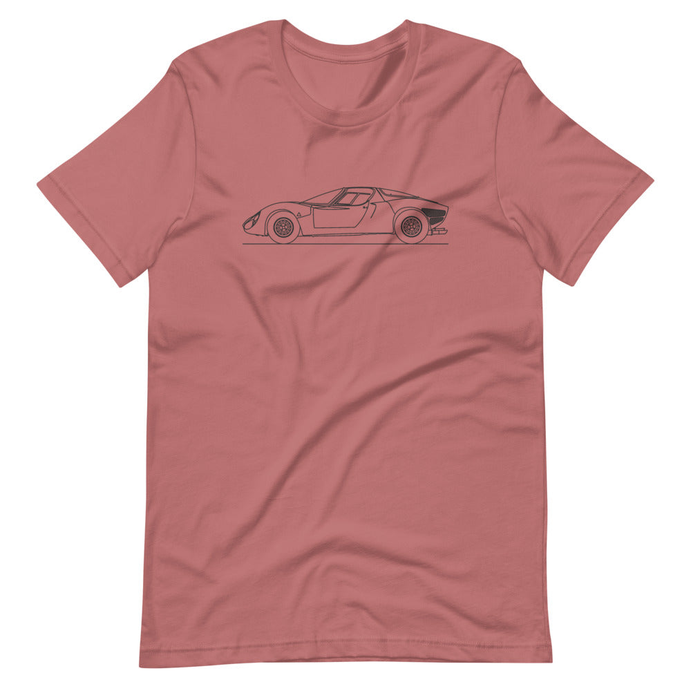 Alfa Romeo 33 Stradale Mauve T-shirt - Artlines Design