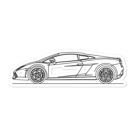 Lamborghini Gallardo Silhouette sticker on display