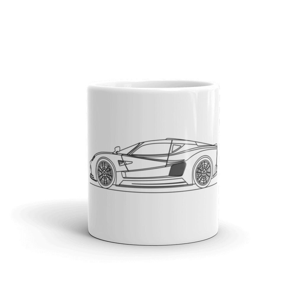 Mazzanti Evantra Outline Mug with car art