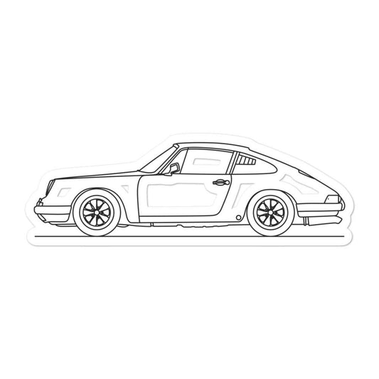Porsche 911R Classic Outline sticker on surface