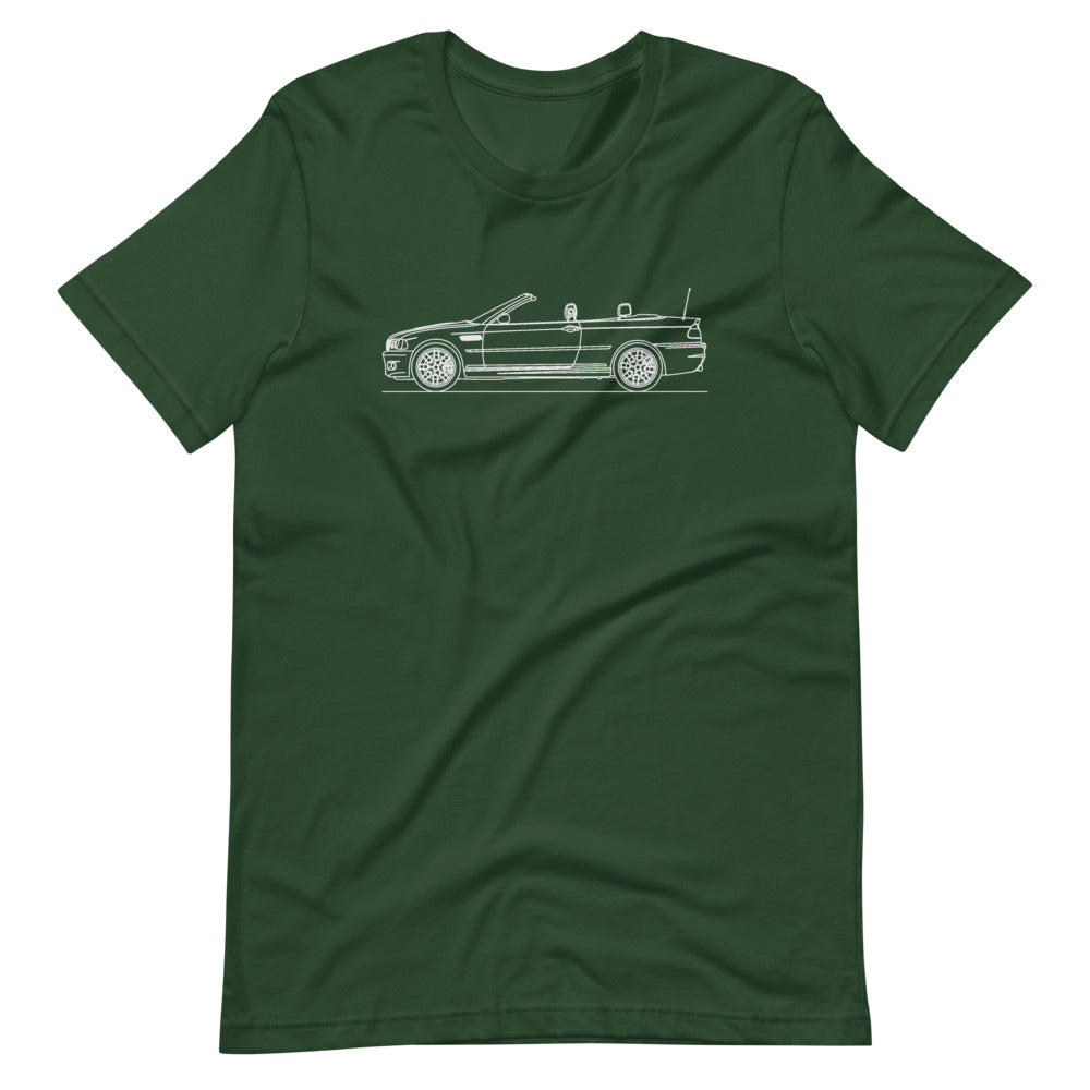 BMW E46 M3 Cabriolet T-shirt Forest - Artlines Design