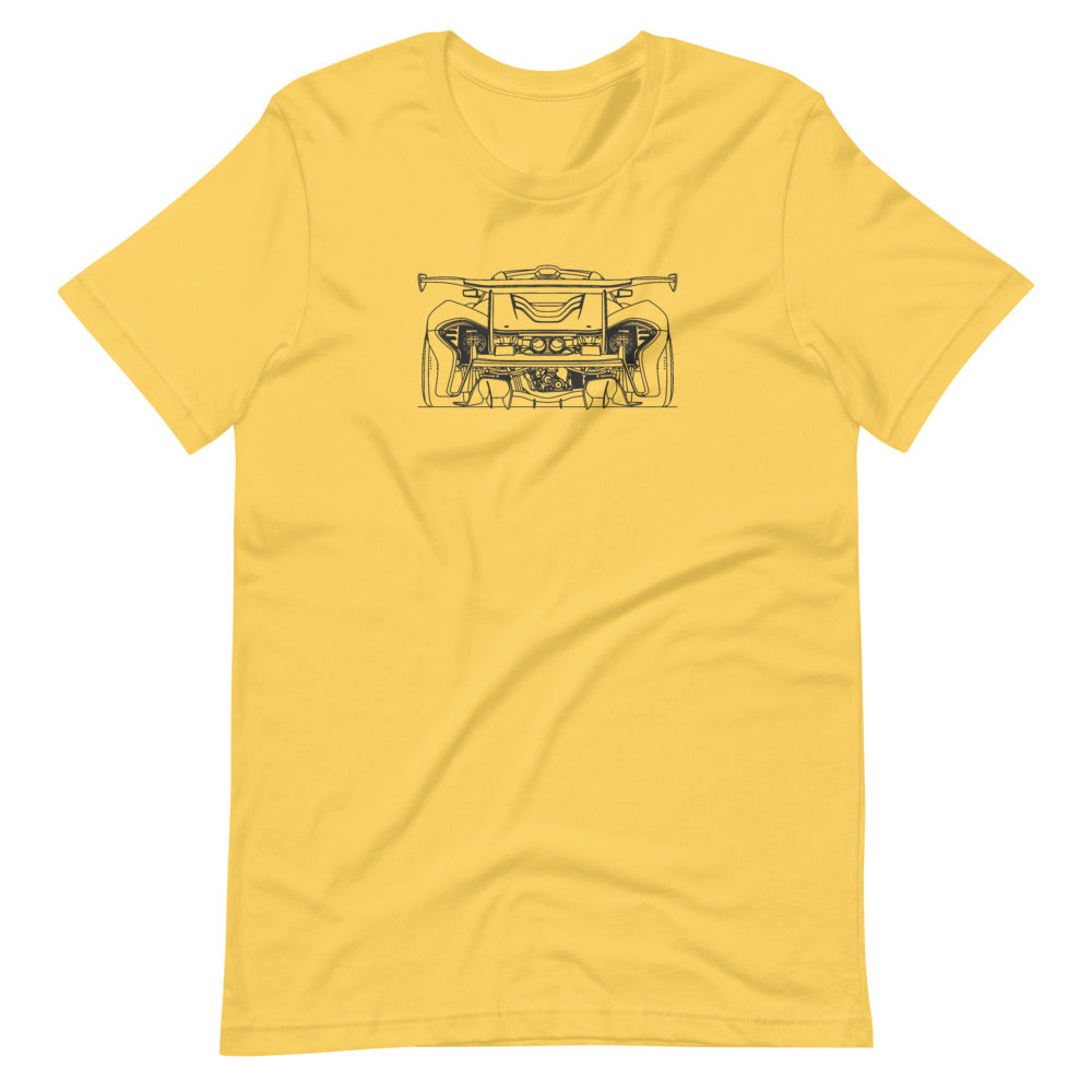 McLaren P1 GTR rear t-shirt design