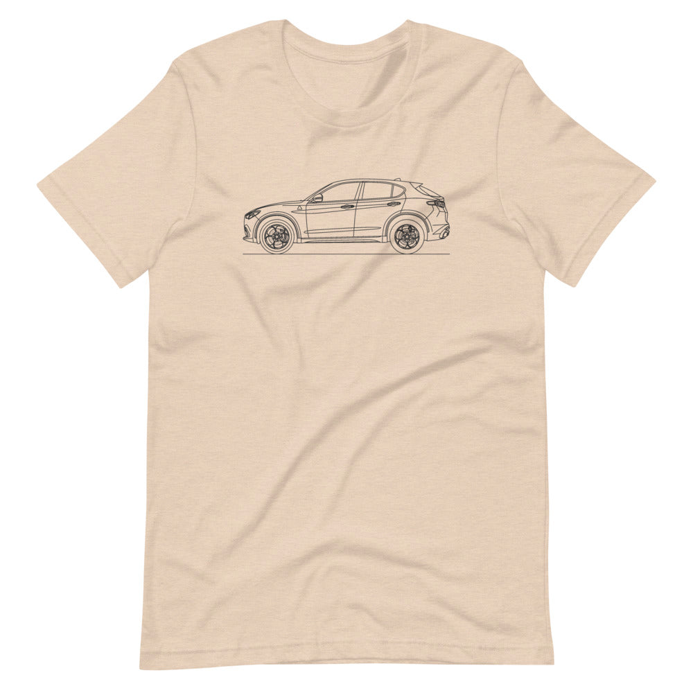 Alfa Romeo Stelvio Quadrifoglio Heather Dust T-shirt - Artlines Design