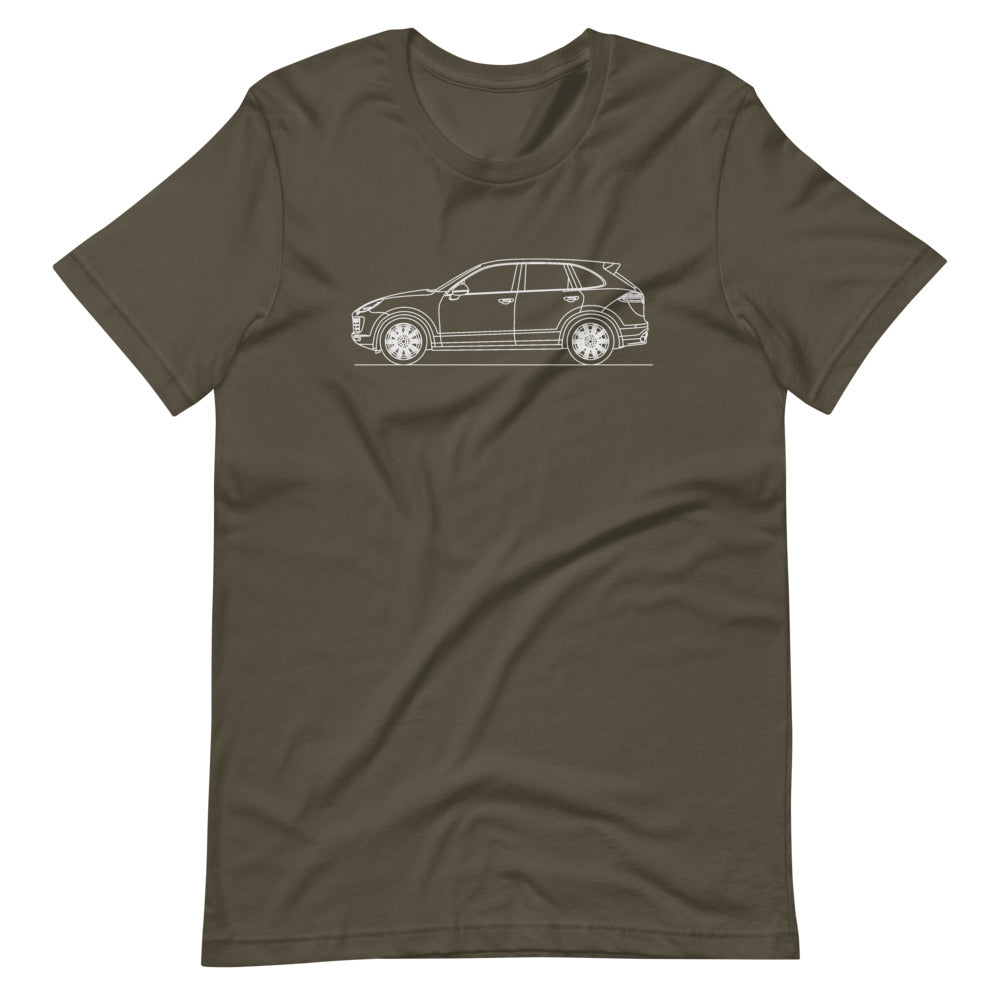 Porsche Cayenne Turbo E2 T-shirt Army - Artlines Design