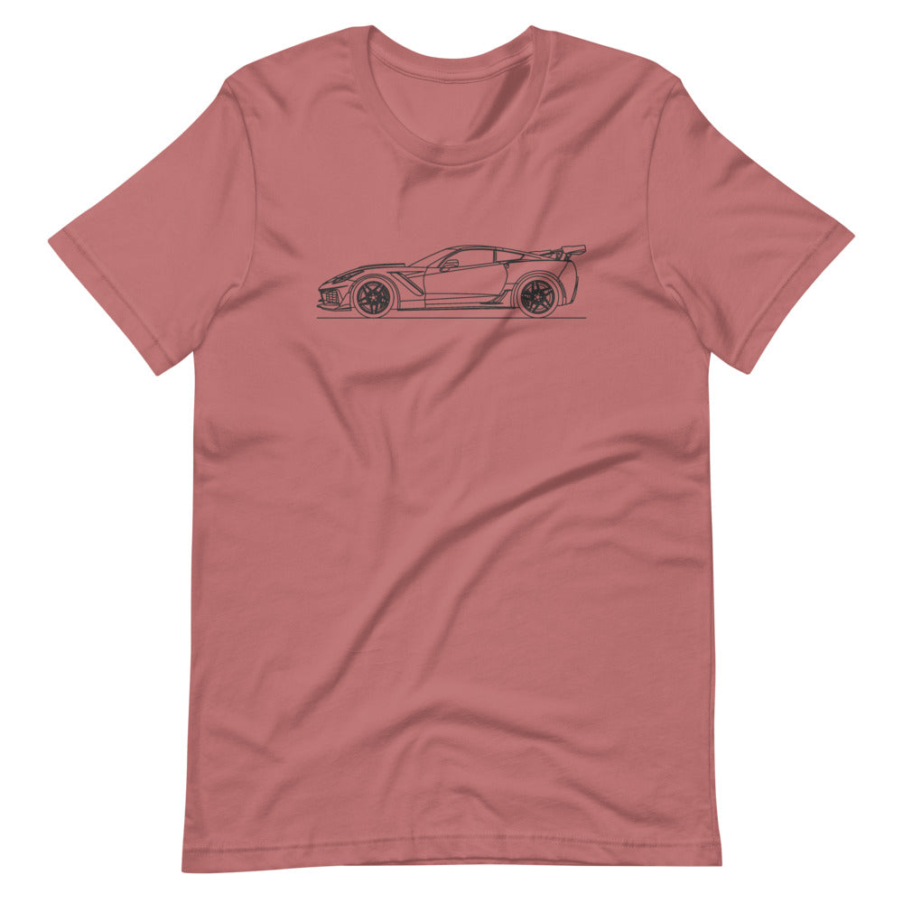 Chevrolet Corvette C7 ZR1 T-shirt Mauve - Artlines Design
