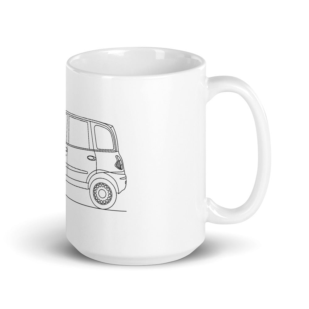 Fiat Multipla mug on a white background