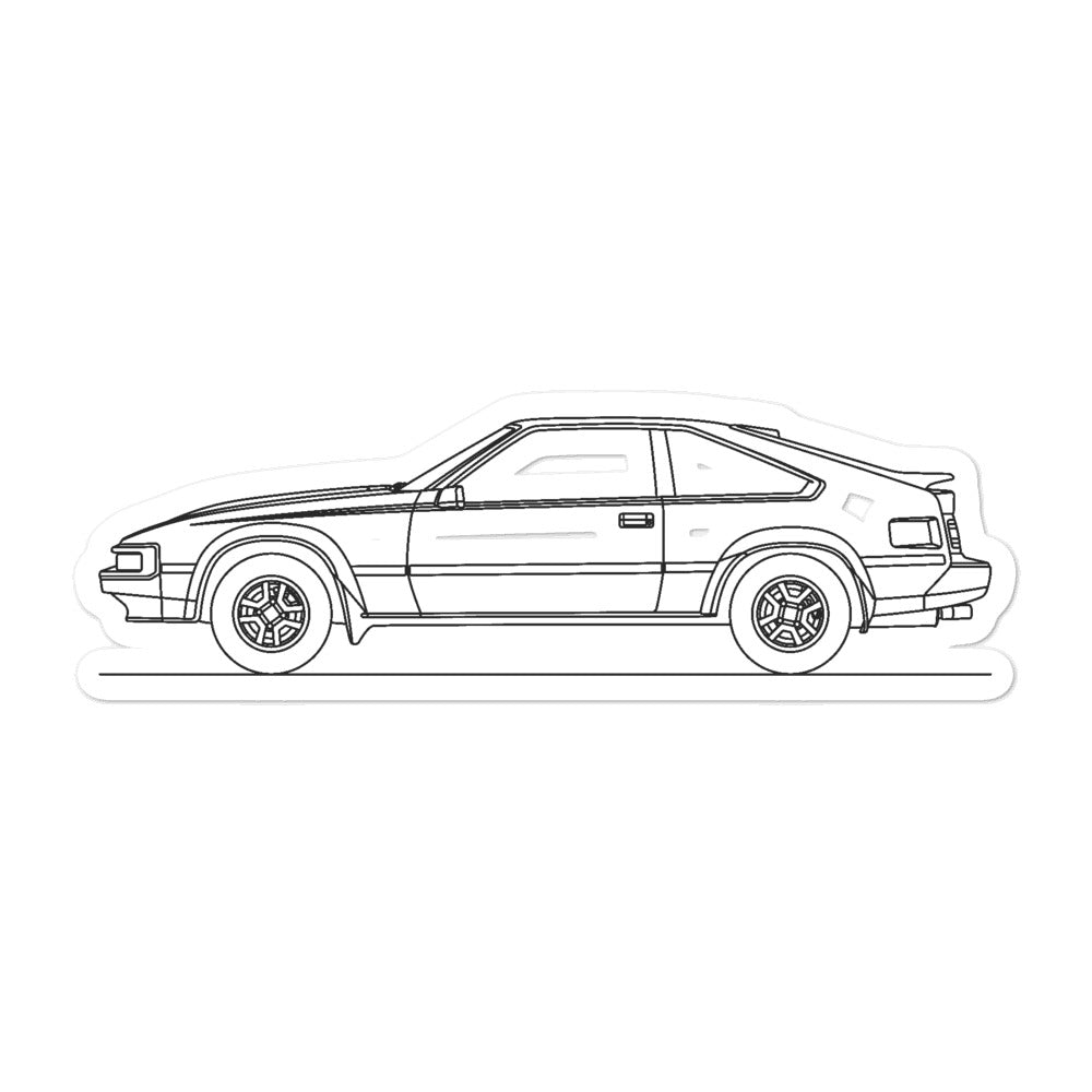 Toyota Supra A60 Outline sticker on surface