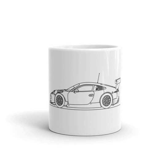 Porsche 911 GT3 Outline on stylish ceramic mug