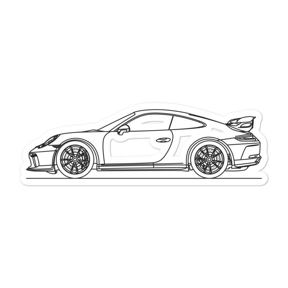 Porsche 911 991.2 GT3 Outline car sticker design
