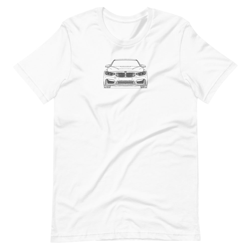 BMW F80 M3 CS Front T-shirt White - Artlines Design
