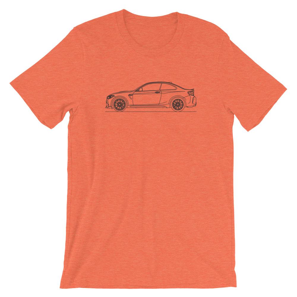 BMW F87 M2 CS T-shirt Heather Orange - Artlines Design