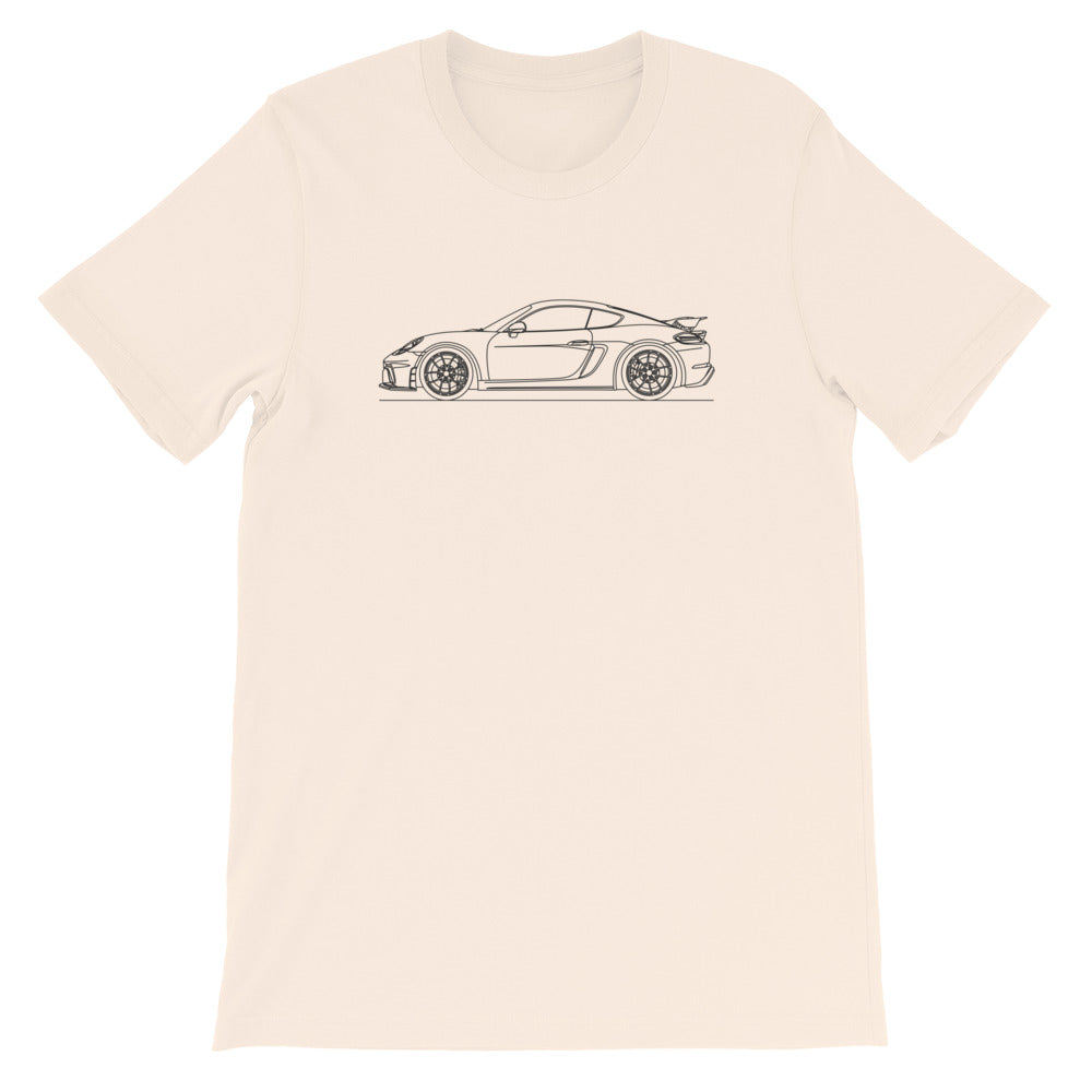 Porsche Cayman GT4 718 T-shirt Heather Dust - Artlines Design