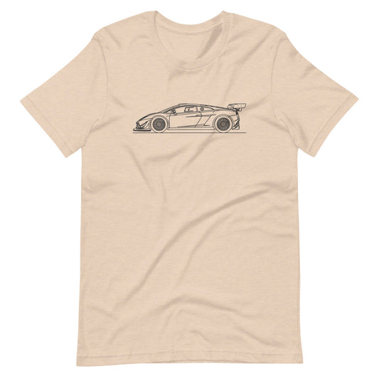 Lamborghini Gallardo GT3 silhouette t-shirt design